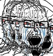 bloodshot_eyes crying fusion jpeg multiple_soyjaks open_mouth schizo variant:soyak // 716x756 // 565.2KB