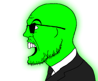 1soyjaks agent angry bald central_intelligence_agency clothes glasses glowing looking_to_the_left mouth_open open_mouth side_profile side_view stubble subvariant:feralside suit suit_and_tie sunglasses teeth transparent_background trend:glowie variant:feraljak // 1230x1025 // 96.2KB