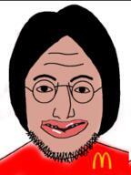 amerimutt eyebrows forehead_lines glasses hair mcdonalds mouth_closed nose soyjak stubble variant:lennonjak // 144x192 // 26.2KB