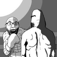 boxing boxing_glove boxing_ring buff facing_away fat glasses injured light stubble subvariant:hornyson variant:cirrus variant:cobson // 1200x1200 // 292.7KB