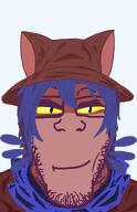 cat_ear clothes eyebrows eyelids eyes glasses hair hat man_face niko niko_(oneshot) scarf smug stubble variant:markiplier_soyjak whisker // 1035x1600 // 162.2KB