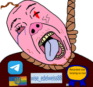 flag:lgbt_pride_flag flag:ukraine hanging hohol meta:namefags name_tag open_mouth pigger rope stubble variant:chudjak // 768x721 // 117.7KB
