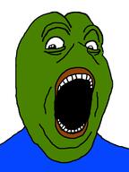 animal clothes frog green open_mouth pepe soyjak variant:gapejak // 600x800 // 17.9KB