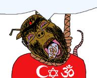Turkaryan bindi bloodshot_eyes brown_skin brown_teeth cockroach dark_skin flag:turkiye glasses hanging hindu hinduism islam judaism looking_at_you nigger noose pajeet pig poop rat roach roachnigger rope shitskin soyjak speech_bubble speech_bubble_empty star_and_crescent star_of_david stubble suicide tail transparent_background turk turkiye turkroach tvrkaryan unibrow variant:bernd // 890x719 // 51.0KB