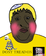 'p black_skin blush crying dont_tread_on_me jewish_nose libertarian nigger subvariant:hunky_twink_sex_machine text variant:alicia variant:cryboy_soyjak // 592x720 // 304.2KB
