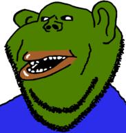 ear frog green_skin lips mutt open_mouth pepe soyjak stubble subvariant:impish_amerimutt variant:impish_soyak_ears // 598x628 // 19.9KB