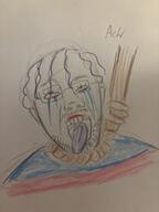 ack bloodshot_eyes crying irl meta:a_foid_drew_this open_mouth paper pencil rope sketch soyjak suicide tongue tranny trans variant:bernd // 4284x5712 // 1.5MB