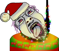 ack animated bloodshot_eyes christmas dead deer ext=gif garland glasses meta:featured multiple_soyjaks new_year rope santa_hat subvariant:impish_ball sweater thougher tranny transparent_background troon troonella variant:bernd variant:impish_soyak_ears variant:soyak // 933x800 // 837.9KB