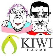 2soyjaks chud_troon_alliance clothes ear flag friendship glasses hair hand happy kiwifarms makeup mustache nazism purple_hair smile soyjak stubble subvariant:chudjak_front swastika tranny variant:bernd variant:chudjak // 834x855 // 307.2KB