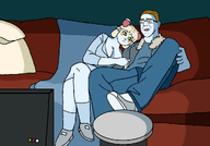 anthro artist:john8_44 blush brown_hair couch female furry hetero hmofa lorna_(terrible_mouse) love meta:namefags mouse parka pillow romance shoe television terrible_mouse thub_(user) variant:cobson wholesome woman // 1024x712 // 57.9KB