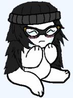animal animated beanie bear blue_eyes blush blushing bury_pink_gril closed_eyes closed_mouth clothes crying female full_body glasses hair hat sad smile soyjak translucent translucent_background transparent transparent_background variant:soytan // 205x274 // 8.4KB