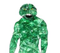 arm brain buff emerald gem gem_skin gemerald green_eyes green_skin hair muscles muscular_male mustache open_mouth schlog_color_event soyjak soyjak_blog stubble teeth threat_level_green // 1056x937 // 906.8KB