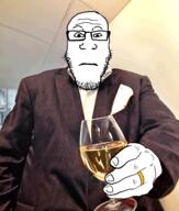 artist:soyjakfan01 clothes eyebrows eyes glasses hand neutral ring soyjakfan01 stubble subvariant:neutralplier suit traced variant:markiplier_soyjak // 1101x1297 // 1.3MB