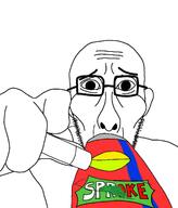 big_eyes concerned glasses looking_at_you smoking soyjak sproke stubble variant:smokjak // 1314x1536 // 99.4KB