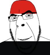 country flag flag:kuyavian–pomeranian full_head glasses hair kuyavian–pomeranian looking_at_you open_mouth poland smile soyjak stubble teeth text variant:cobson voivodeship // 775x849 // 20.0KB