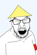 angry armband bald clothes cowpox death_camp_funnies hat moustache open_mouth rice_hat slanted_eyes stubble variant:feraljak voxneruda // 1025x1500 // 29.3KB
