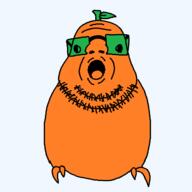 beard froot glasses leaf open_mouth orange_skin variant:budgiejak // 640x640 // 14.6KB