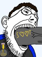 award badge blowjob ear glasses hair jake jakparty_soy medal meta:pornographic_content nsfw open_mouth penis soot soot_colors soyjak_party stubble variant:moonjak // 796x1080 // 62.9KB