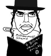 closed_mouth clothes ear glasses hat judaism millions_must_die star_of_david subvariant:chudjak_front text variant:chudjak // 615x680 // 158.2KB