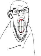 angry clenched_teeth distorted ear glasses mustache soyjak stubble template variant:feraljak // 895x1217 // 296.7KB