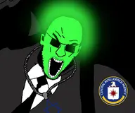 angry bald central_intelligence_agency clothes ear eyebrows eyes glasses glowing jewish_star necklace nose open_mouth power_armor soyjak stubble suit suit_and_tie sunglasses teeth teeth_showing variant:dawnson video_game warhammer warhammer_40k // 800x665 // 232.2KB
