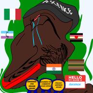 ascence_(user) bloodshot_eyes clothes crying flag:fat_fetish flag:india flag:italy flag:scat_pride flag:zoophilia_pride_flag hat liquify_tool meta:namefags namefags red_lips shitskin trend:slopjak variant:unknown // 3000x3000 // 1.9MB