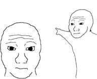 2soyjaks arm closed_mouth hand looking_at_you merge meta:nas neutral pointing variant:two_pointing_soyjaks variant:wojak wojak // 680x552 // 39.4KB