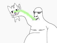 animal boykisser burp cat fat holding_cat mouth_open soyjak stinky stinky_mouth subvariant:kisson variant:cobson // 960x723 // 64.3KB