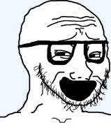 glasses nose open_mouth smug stubble variant:unknown wojak // 634x768 // 49.7KB
