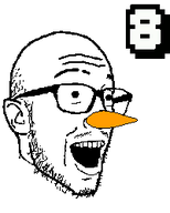 8 artist:crimsonvoidhydra1488 carrot christmas dot_eyes glasses snowman transparent_background variant:esam // 200x250 // 2.6KB