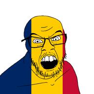 angry chad country flag glasses jacksepticeye looking_at_you mustache open_mouth soyjak stubble teeth variant:feraljak youtube // 1500x1500 // 23.0KB