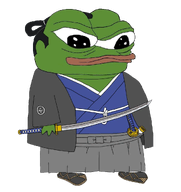 amphibian animal closed_mouth clothes frog full_body green_skin hair holding_object holding_sword lips nas nas:pepe pepe pepe_the_frog samurai shoe subnas:apu sword transparent_background // 1000x1063 // 532.4KB