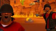 grenade pointing scout_(tf2) soldier_(tf2) team_fortress_2 thumbnail variant:two_pointing_soyjaks video_game // 1080x593 // 128.6KB