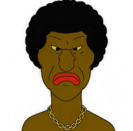 afro black_skin gold_chain nose red_lips subvariant:scary_slendertrevor variant:disgusting_trevorcreature yellow_eyes // 1024x1008 // 552.6KB