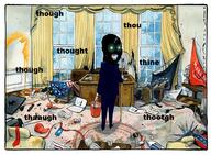 black_skin donald_trump glowing glowing_eyes green_eyes maga open_mouth soyjak text thougher variant:soyak // 1000x732 // 1.7MB