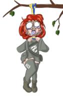ack artist:romanian_schizo buhanka_chan clothes crying dead female flag full_body glasses hanging open_mouth red_hair russia russo_ukrainian_war soyjak stubble tongue tree ukraine variant:bernd white_skin yellow_teeth z_(russian_symbol) // 405x618 // 134.9KB
