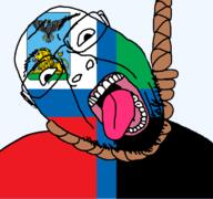 ack animal belgorod bird dead eagle flag flag:belgorod glasses hair hanging lion oblast open_mouth rope russia skin soyjak stubble suicide teeth tongue transparent transparent_background variant:bernd white yellow_teeth // 768x719 // 76.8KB