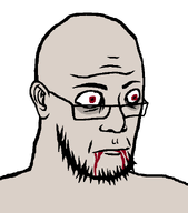 aliased bald blood_from_mouth closed_mouth ear eyebags eyebrows glasses open_eyes pale_skin red_eyes stubble vampire variant:unknown white_background // 550x626 // 11.2KB