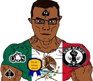 anti_white award bbc bnwo brown_skin buff chad countrywar flag hair mexico queen_of_spades satoko_houjou(namefag) shitskin smile subvariant:muscular_chud total_cracker_death total_germoid_death trend:aryan variant:chudjak // 1059x929 // 203.2KB