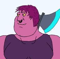 axe buff deltarune female girl muscular_female purple_hair series:foidjaks subvariant:female_mexiaryan subvariant:female_meximutt subvariant:mexiaryan susie_(deltarune) template trend:aryan variant:meximutt video_game woman yellow_eyes // 886x872 // 45.8KB