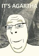 agartha blue_eyes closed_mouth its_over smile soyjak stubble subvariant:nucob text trend:aryan variant:cobson yellow_hair // 535x768 // 504.2KB