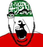 alternate angry country flag flag:somaliland full_head glasses open_mouth redraw somaliland soyjak stubble variant:cobson // 721x789 // 106.5KB