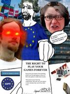 accursed_farms beard blizzard europe european_flag european_union ferret gdpr glasses laser_eyes long_hair maldavius_figtree nepotism note notejak paper pirate_software steam_(platform) stop_killing_games stubble usb variant:bartender // 1270x1700 // 314.9KB