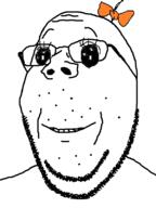 bowtie eyelashes glasses oh_my_god_she_is_so_attractive smile soyjak stubble subvariant:wholesome_soyjak variant:gapejak // 600x800 // 19.2KB