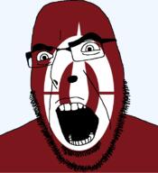 angry flag flag:kochi glasses hair japan kochi looking_to_the_left open_mouth soyjak stubble teeth thick_eyebrows todofuken transparent_background variant:cobson // 721x789 // 48.9KB