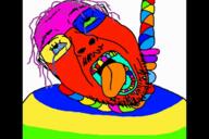 ack animated bloodshot_eyes colorful hanging purple_hair rope soyjak tranny variant:bernd // 720x480 // 169.5KB