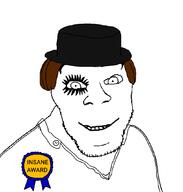 a_clockwork_orange award brown_hair clothes eyelashes hat insane variant:feraljak // 1014x1062 // 38.4KB