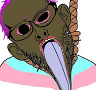 ack brown_skin brown_troonjak distorted open_mouth tranny variant:nojak // 768x719 // 66.5KB