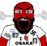 angry anime azumanga_daioh beard clothes flag flag:transgender_pride_flag fume heart i_love kasuga_ayumu mihama_chiyo nazism red_skin subvariant:science_lover swastika tranny transgender_flag tshirt variant:markiplier_soyjak // 1284x1267 // 241.7KB