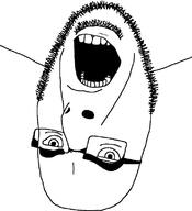 alternate angry glasses open_mouth optical_illusion soyjak stubble thatcher_effect_illusion upside_down variant:cobson // 721x789 // 75.1KB